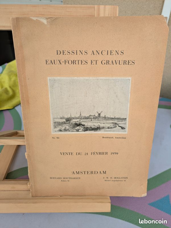 đ Catalogue ancien â Dessins, eaux-fortes et gravures â Amsterdam 1939 (image 1)