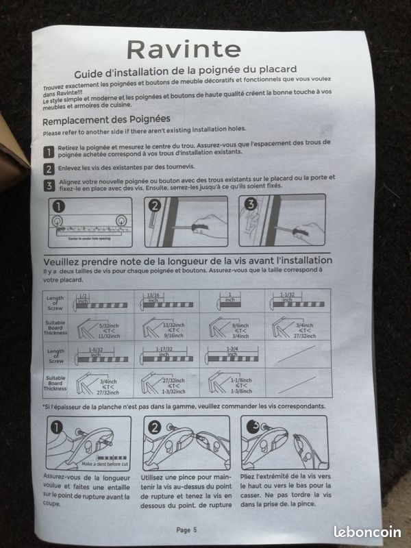 Poignées de meuble argentées (image 5)