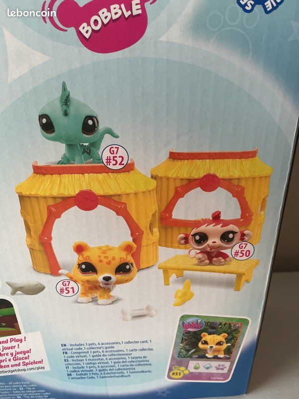Littlest Pet Shop Tiki Jungle Set - Lot De 3 Figurines #50, 51, 52 - Neuf En Boîte