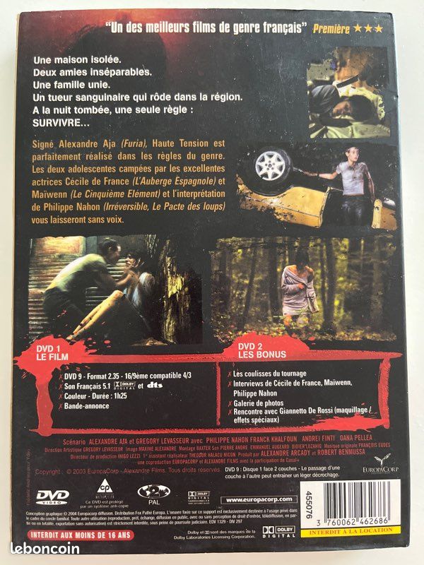 DVD Collector Haute Tension (image 2)