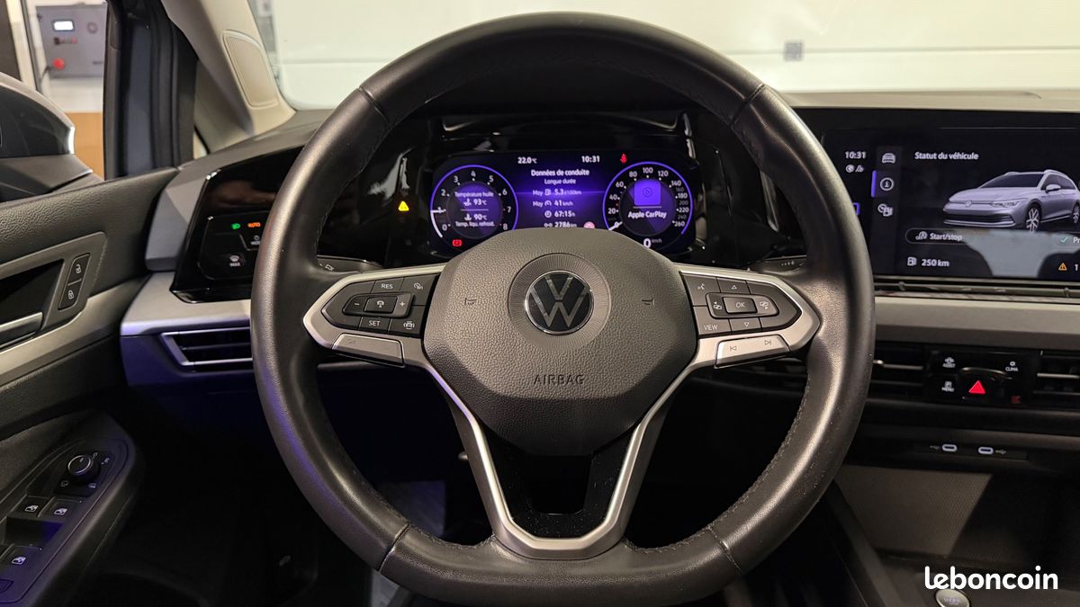 VOLKSWAGEN GOLF SW 1.0 TSI 110ch LIFE PLUS - CARPLAY - ENTRETIEN CONSTRUCTEUR A JOUR (image 13)