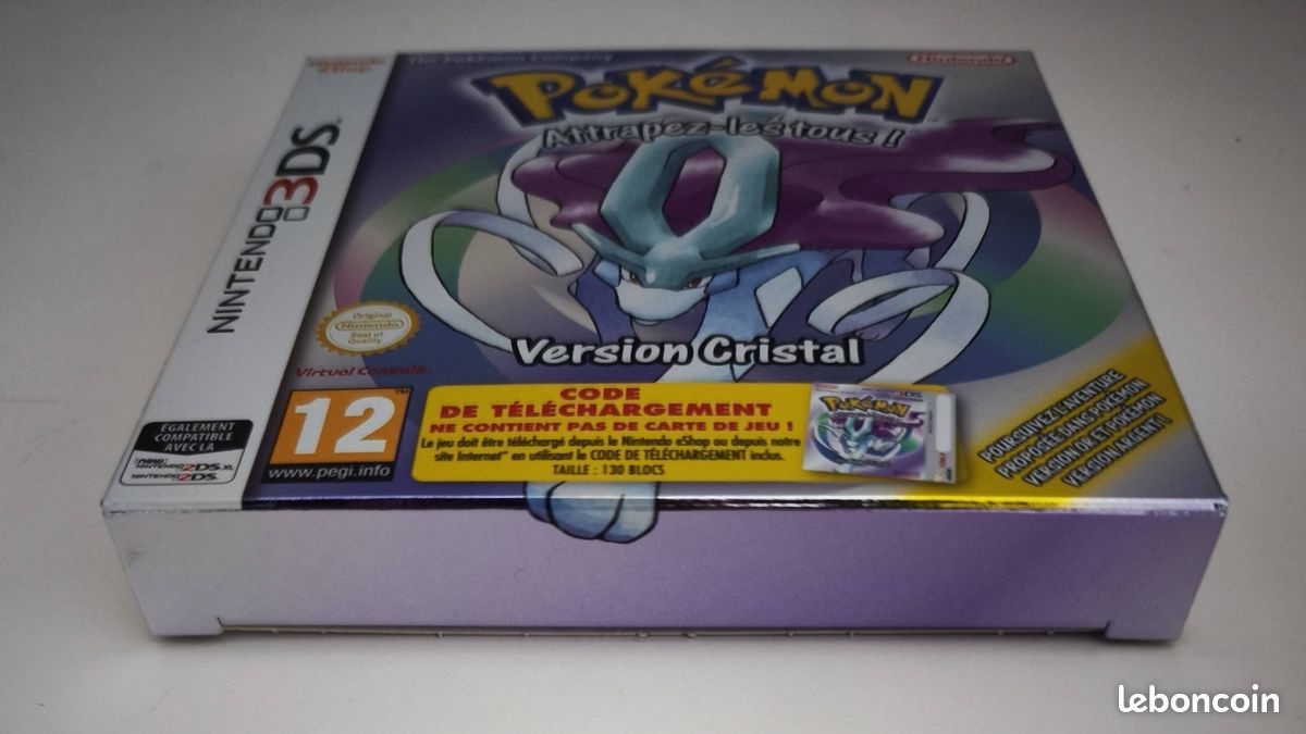 Pokémon Version Cristal – Nintendo 3DS – Boîte vide (sans jeu) - Jeux vidéo