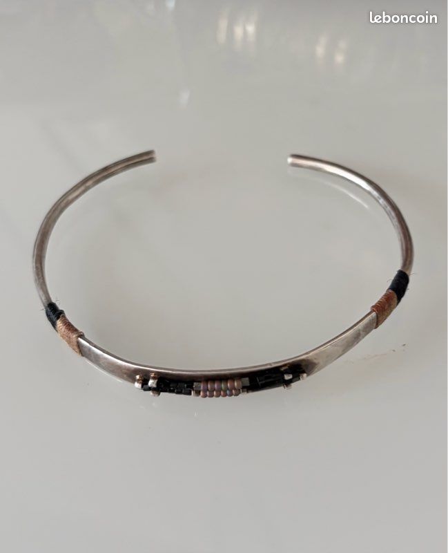 Bracelet jonc en argent (image 6)