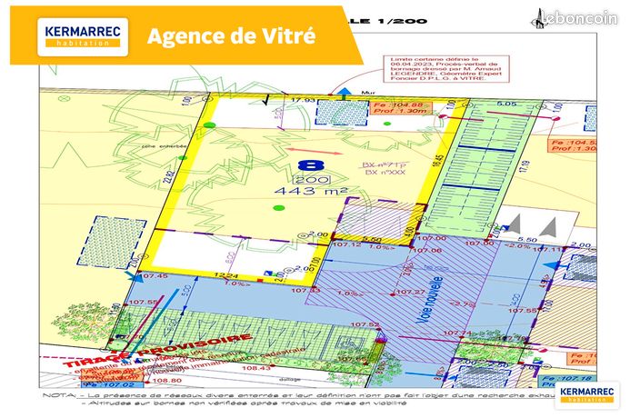 Terrain 445 m² VITRE