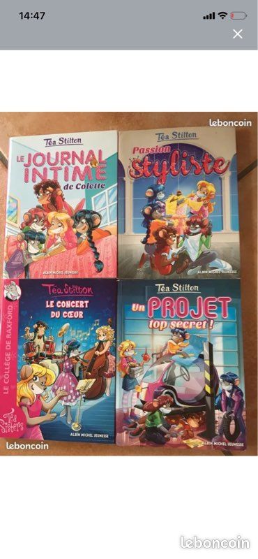 Tea Stilton 4 livres Le concert de coeur Passion styliste Le journal intime de Colette Un projet top secret (image 1)