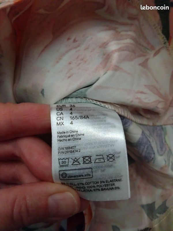 Robe courte H&M taille 36 bohème fleurie cété (image 6)