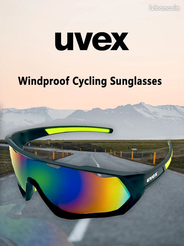 Lunettes Cycliste Homme UV400 – Design Moderne, Monture PC Léger, Étui Inclus, Pour Cyclisme Et Running