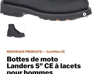 Bottes de moto Landers 5 CE à lacets pour hommes