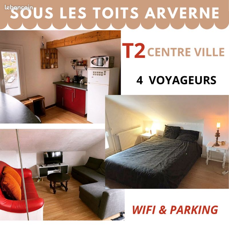 LES TOITS ARVERNE Logement 5 étoiles Petit Déjeuner, Parking , Wifi, Google Home Boîte à clés (image 1)