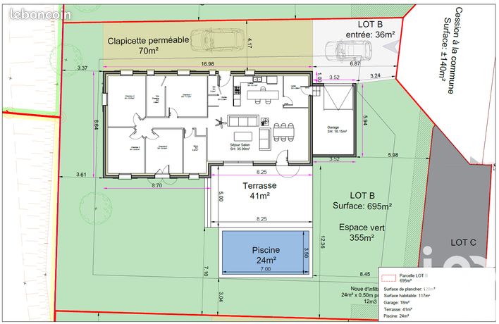 Terrain 700 m² BEDARRIDES