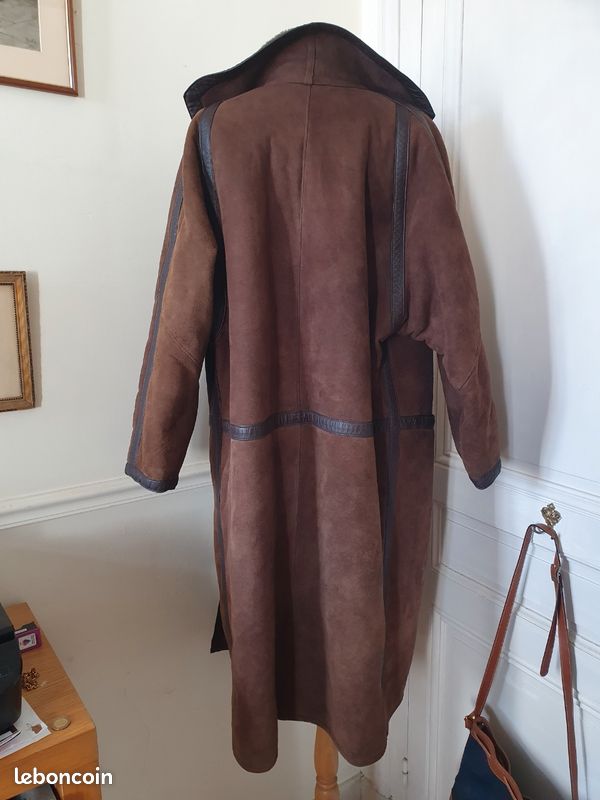 Mouton Retourné Laver Veste En Daim Manteau Peau Laine Daim Mouton