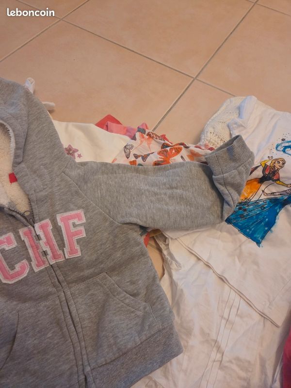 Lots de vêtements fille 4-5 ans
Robes - t-shirt - pull - gilet - veste - leggings (image 7)