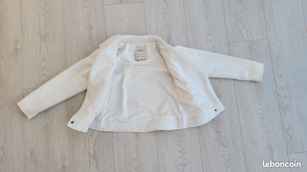 Veste manteau fille 8 ans blanche (image 4)
