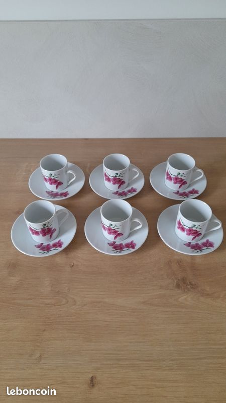 6 tasses orchidées (image 1)
