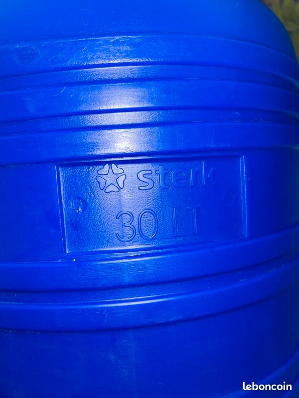 Bidon Alimentaire 30 L Col Large – Couvercle Bleu Hermétique – Stockage Nourriture & Eau