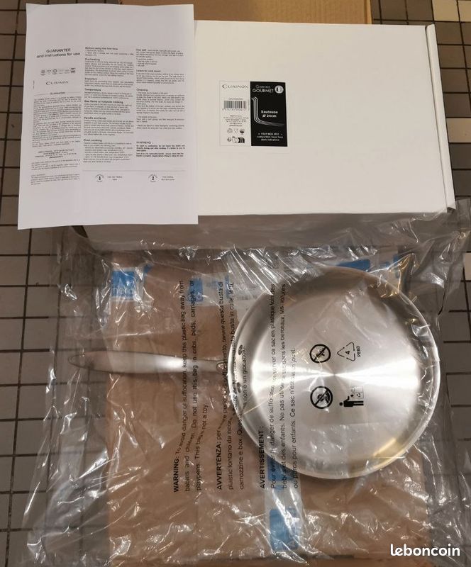 CUISINOX - Set cuisson et coutellerie - Gourmet - Compatible tous feux dont induction - Acier Inoxydable - Poignée fixe - Sans PFAS, PTFE, PFOA - Made in France