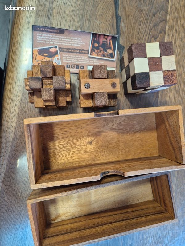 Casse-tête 3D En Bois Namesakes Lot De 6 – Défis Cérébraux Originaux, Boîte Cadeau Bois Massif, Idéal Adultes & Enfants