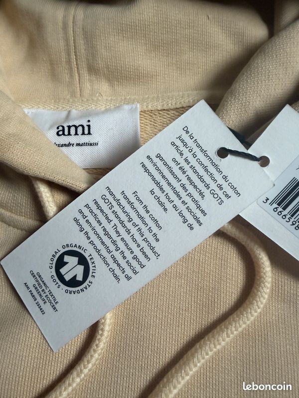 Sweat à Capuche Ami Classic Love – Bleu – Taille XL – Neuf Avec étiquettes