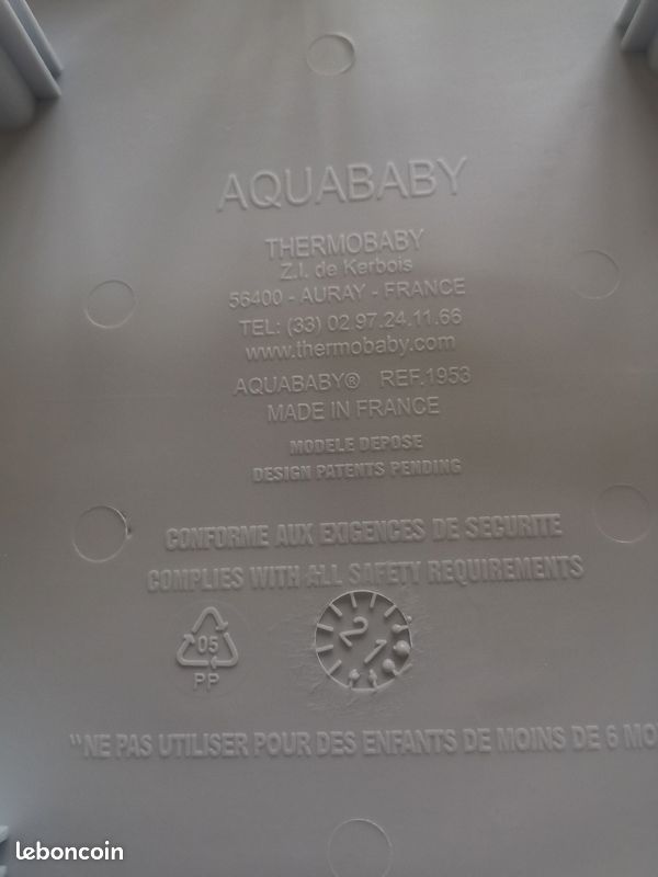 Thermobaby® Anneau de bain enfant Aquababy, gris charme