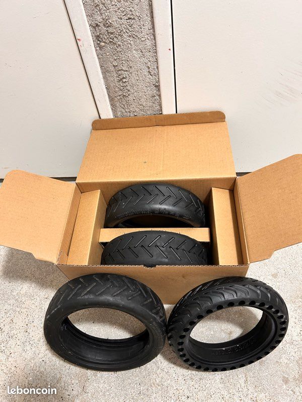 Lot 4 pneus pour trottinette électrique – Pleins et gonflables – Neufs (image 4)