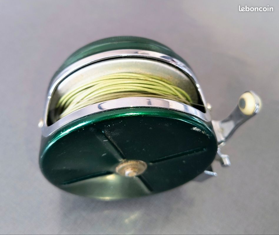 MOULINET DE PÊCHE à la mouche vintage Perrine Alladin Labs modèle 80 ancienne ligne automatique EUR 23,05 - FR