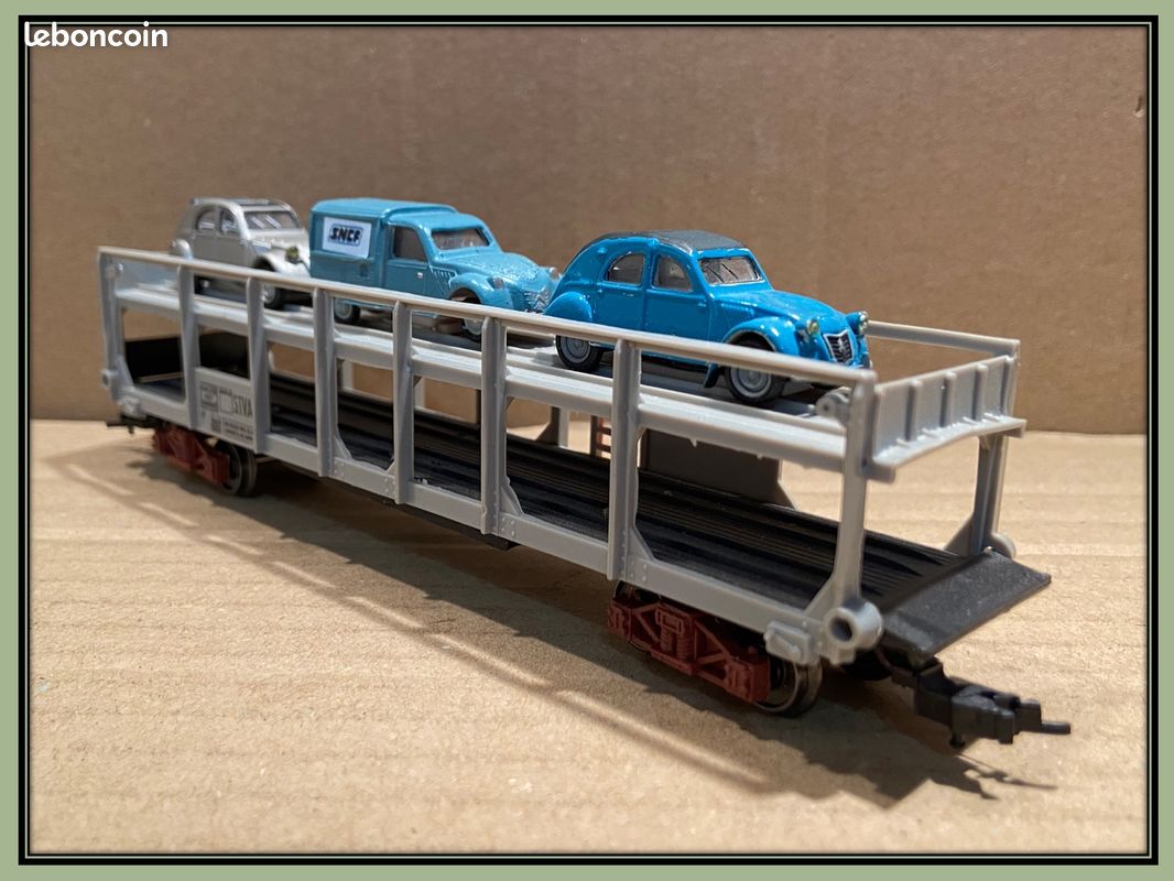 Jouef 644 Ho Sncf Wagon Plat à Bords Bas Ocem Tubes Neuf sans Boite