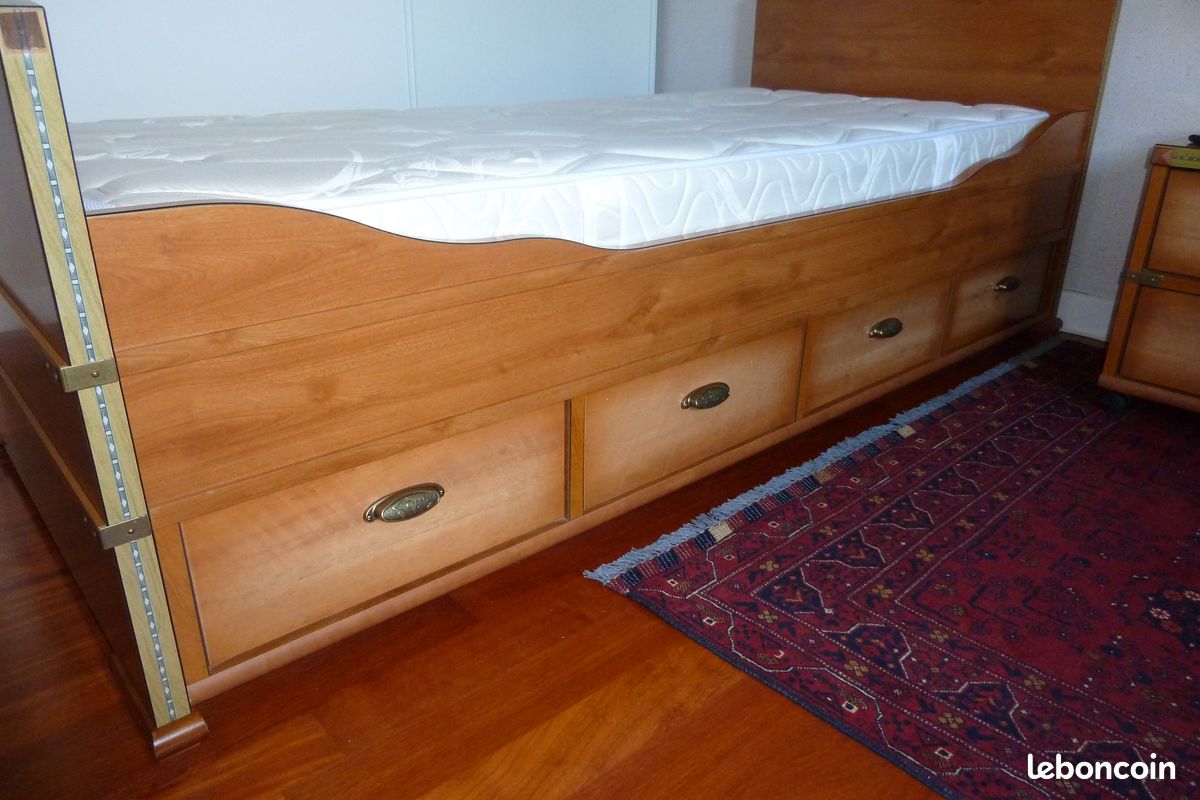 Lit bateau Gautier 90x200 avec le matelas (image 1)