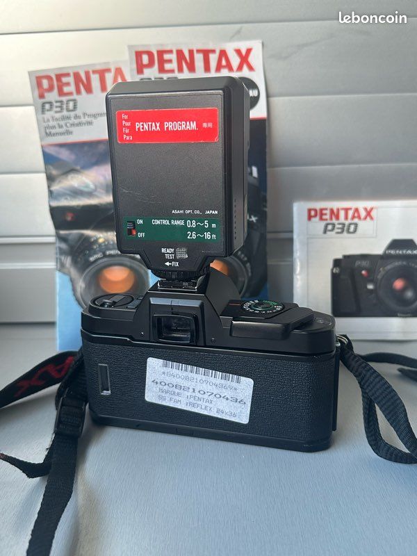 Appareil Photo Pentax P30 Argentique Vintage - 38mm, Flash Intégré, Fabriqué En France