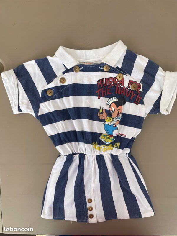 Petite robe vintage Bac à Sable Paris – 2 ans – Made in France (image 1)