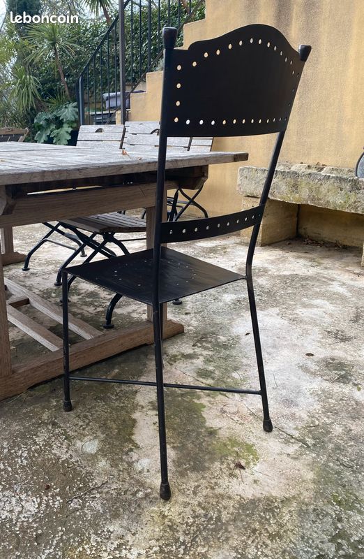 Lot de 4 chaises fer forgé (image 1)