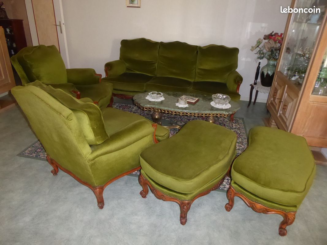 Salon de style velours vert (image 2)