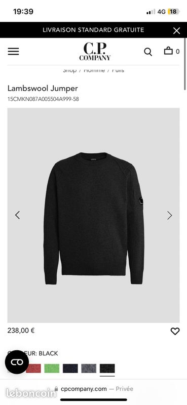 Pull en laine Cp Company (image 4)