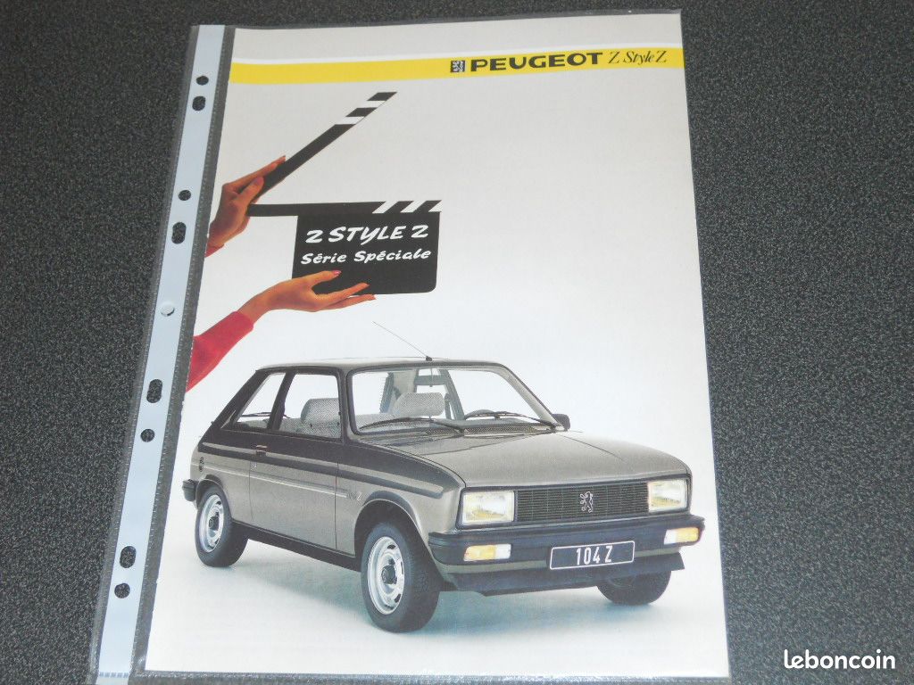 PEUGEOT citadine 104 Z style Z brochures x2 catalogues - éditions 1985 et 1986 (image 1)
