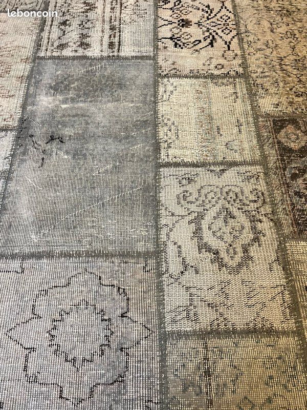 Tapis Anatolian Patch Mint Grey 170x240 – style patchwork Anatolien vintage gris (image 4)