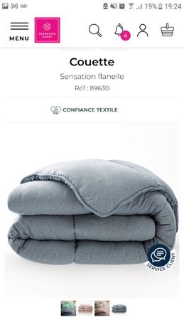 Parure de lit en flanelle de coton par Françoise Saget