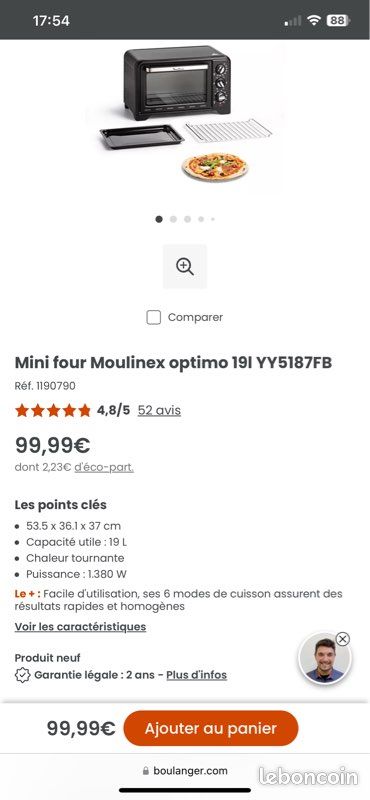 Four optimo MOULINEX 19L (image 3)
