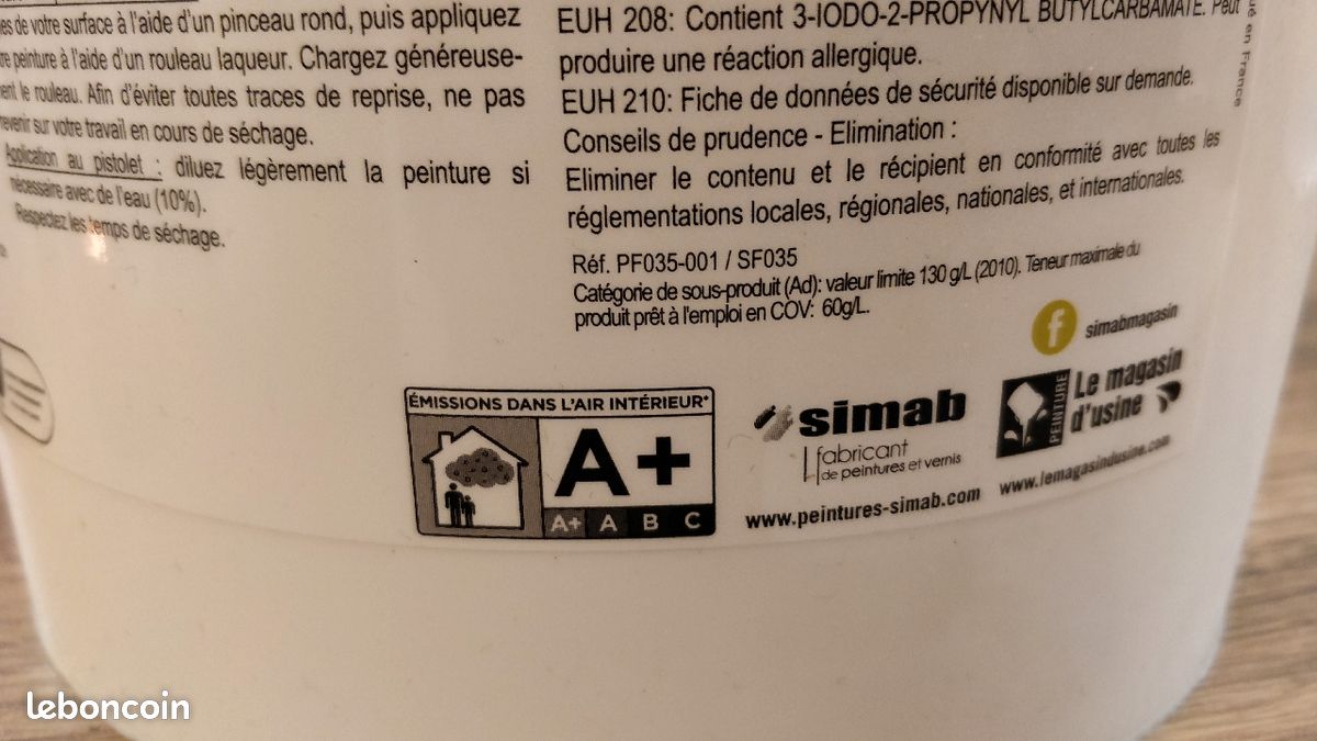 Pot de Peinture blanc cassé 4l mat lunicoat (image 3)