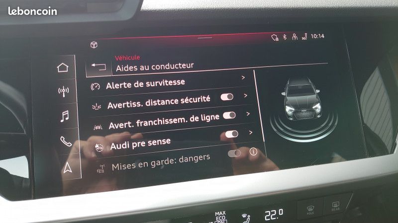 Audi A3 SPORTBACK 30 TFSI 110CH MILD HYBRID BUSINESS LINE S TRONIC 7 (image 12)