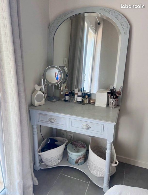 Coiffeuse et miroir vintage (image 7)
