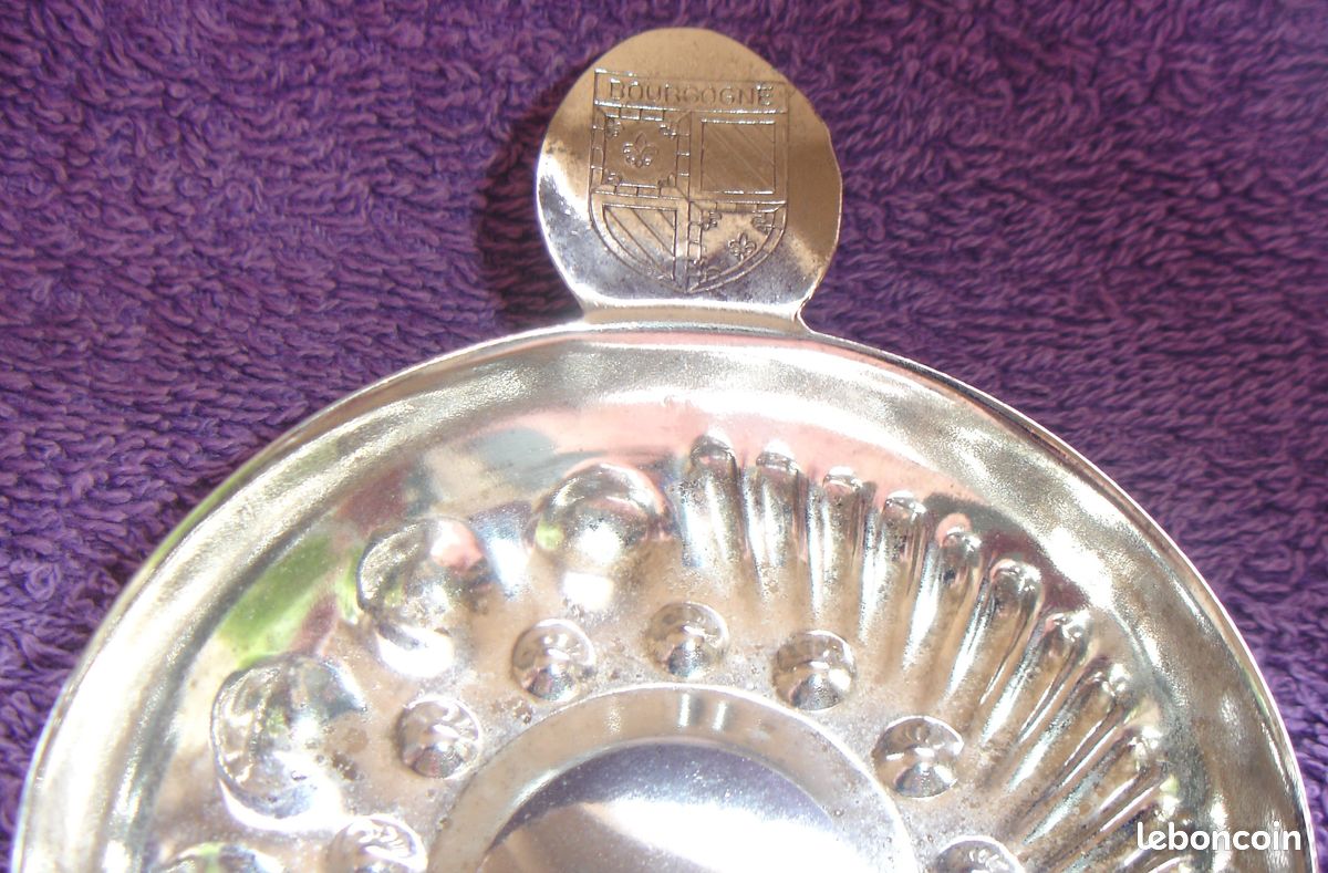 Tastevin Ancien En Métal Argenté – Pour Vin De Champagne, Cave, Chais