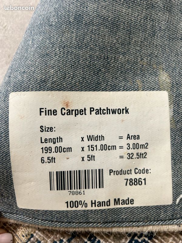 Tapis patchwork 100% fait main (image 6)