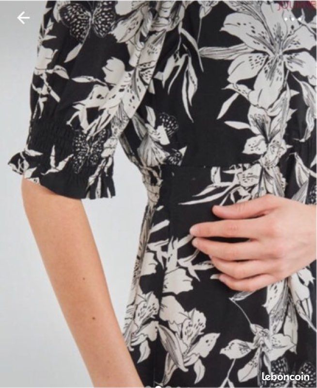 Robe IKKS Pour Fille 10 Ans - Blanc Soie - Neuve Avec Étiquettes - Style Chemisier Genou