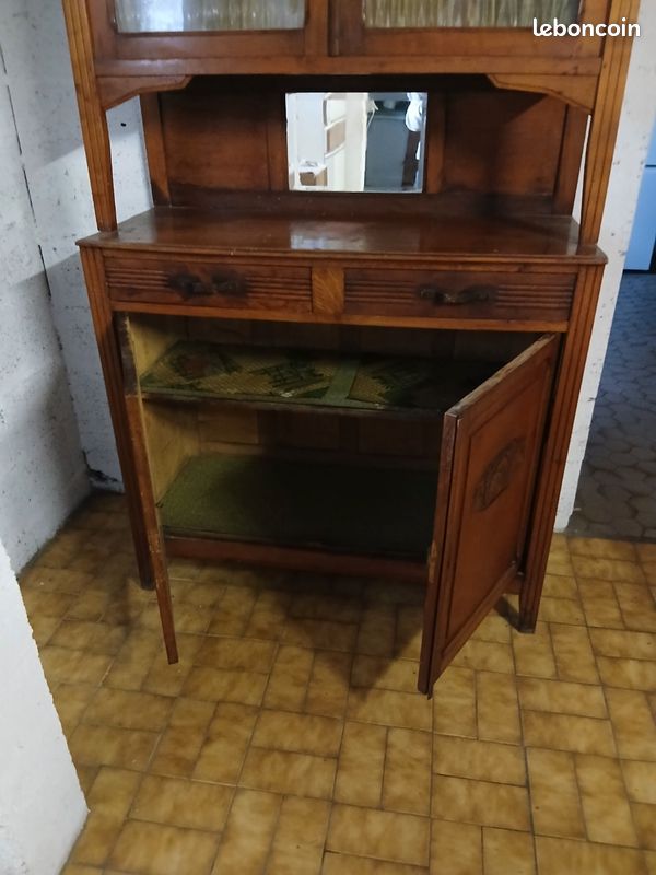 Vente buffet année 50 .longueur 110cm,hauteur totale 205 cm profondeur 35 et 45 cm (image 2)