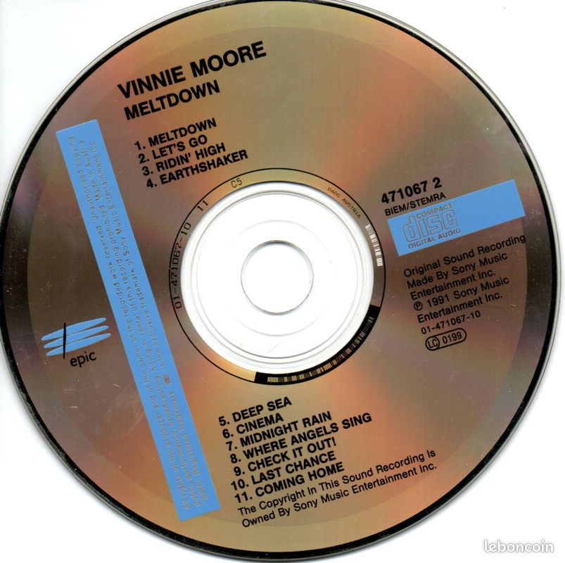 Vinnie Moore – Meltdown - CD (image 3)