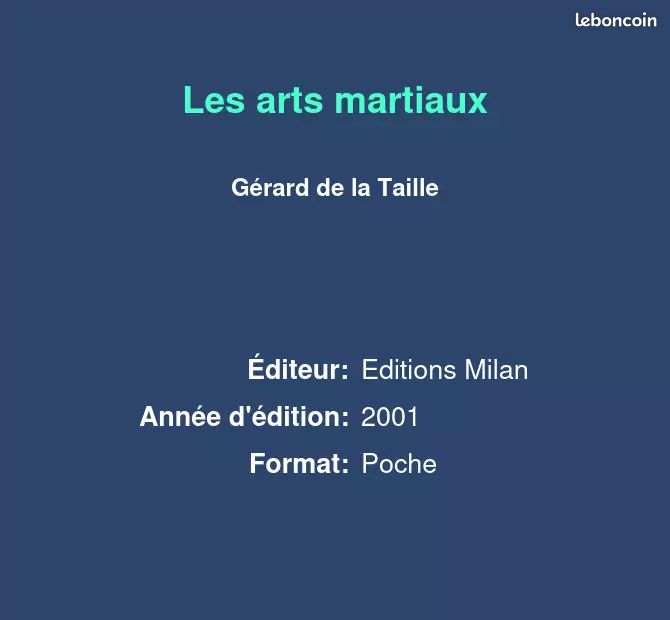 Les arts martiaux - Gérard de la Taille (image 2)