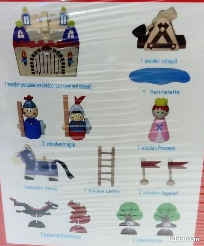 Château et petites figurines en bois (image 3)