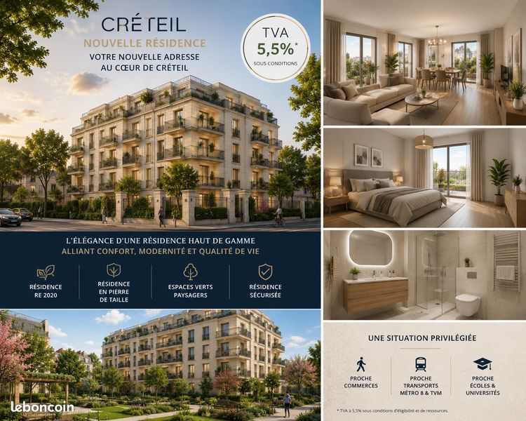 Appartement 5 pièces 92 m² · à Créteil · 92 m² · 460 000 €