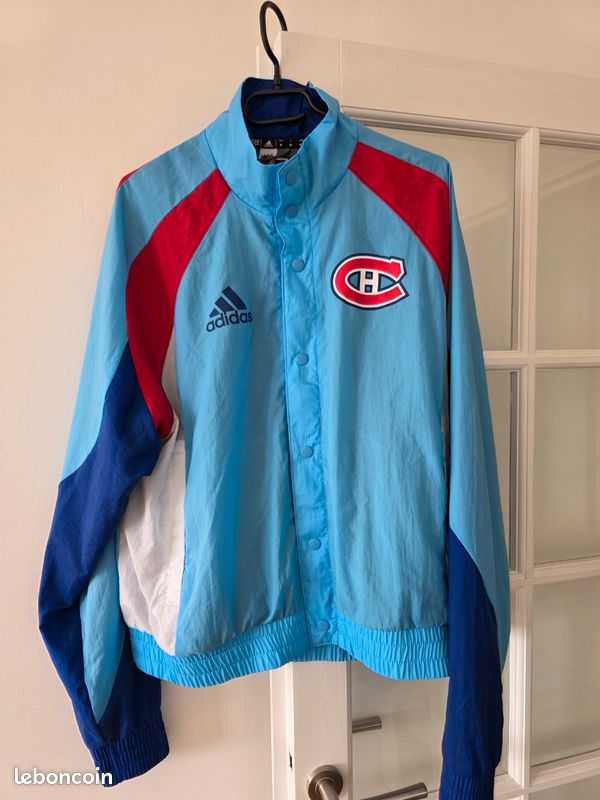 Veste adidas Canadiens de Montréal Powder Blue Reverse Retro 2.0 - Veste boutonnée (image 1)