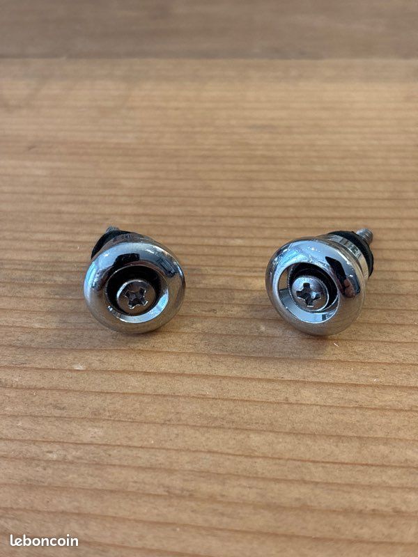 Fixation Métal Universelle 10 Boutons Fixation Sangle Guitare - Métal Pour Guitare/Basse/Ukulélé Pickguard Stratocaster