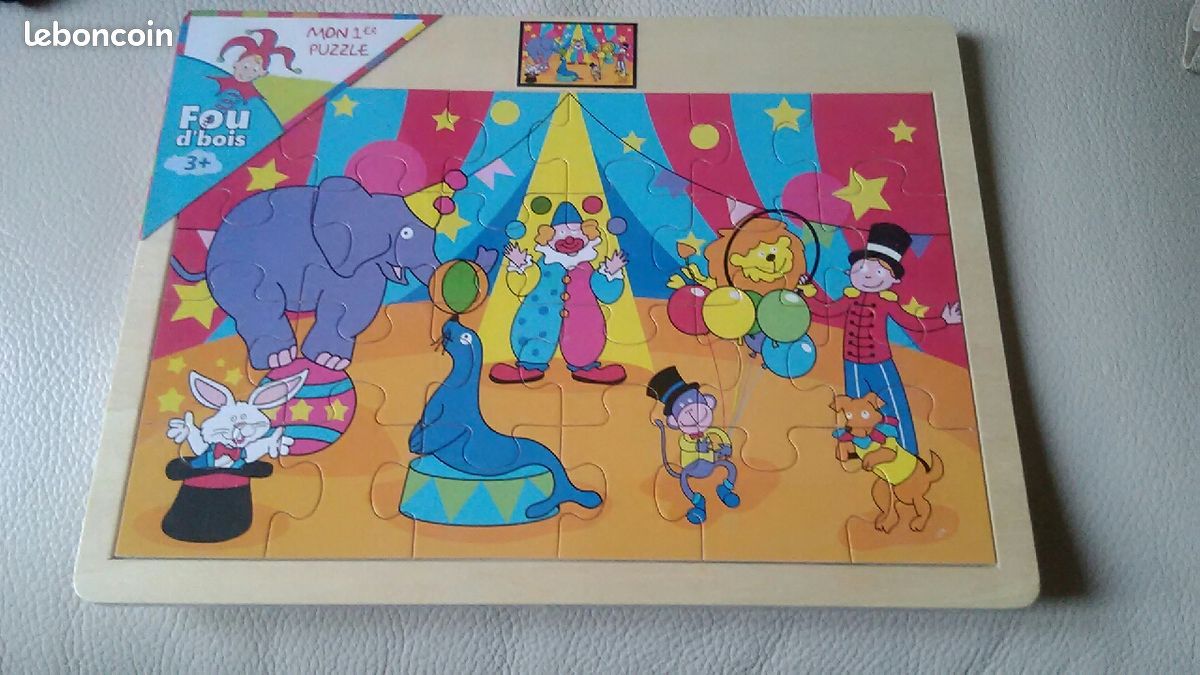 Puzzle en bois le cirque - Fou d'bois (image 1)
